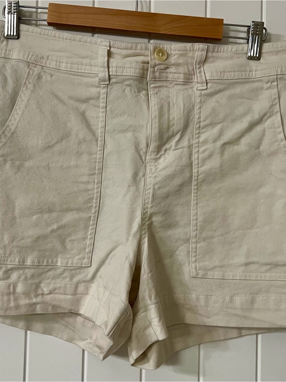 a new day Cream High Waist Utility Shorts